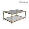 Nowoczesny stolik kawowy 90x60cm z metalu i szkła Astro Promocja