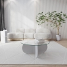 Okrągły stolik kawowy designerski z drewna i szkła 75x35 cm Sprzedaż