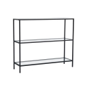 Nowoczesna konsola do przedpokoju z metalu i szkła, 3 półki, 100x30x85 cm, model Lola Oferta