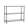 Nowoczesna konsola do przedpokoju z metalu i szkła, 3 półki, 100x30x85 cm, model Lola Oferta