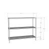Nowoczesna konsola do przedpokoju z metalu i szkła, 3 półki, 100x30x85 cm, model Lola 