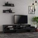 Nowoczesna szafka RTV Gara 180 cm z drzwiami i 2 półkami ściennymi Oferta