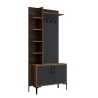 Mobilny wieszak na ubrania do przedpokoju z szafką na buty i półkami 90x200 cm Viyana S Katalog