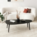 Nowoczesny, asymetryczny, owalny stolik kawowy z drewna 115x50 cm Sweet Oferta