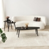 Nowoczesny, asymetryczny, owalny stolik kawowy z drewna 115x50 cm Sweet Katalog