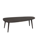 Nowoczesny, asymetryczny, owalny stolik kawowy z drewna 115x50 cm Sweet Cechy
