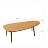 Nowoczesny, asymetryczny, owalny stolik kawowy z drewna 115x50 cm Sweet 