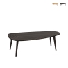 Nowoczesny, asymetryczny, owalny stolik kawowy z drewna 115x50 cm Sweet Promocja