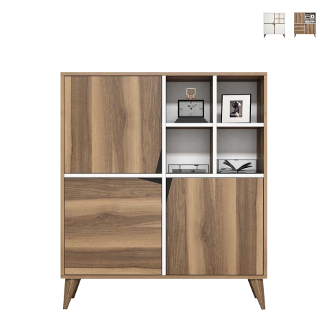 Wielofunkcyjna komoda z drzwiami do salonu lub przedpokoju 100x115x30cm Pulse Promocja