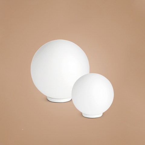 Okrągła lampa stołowa z białego szkła Ø20cm Area S Promocja
