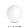 Okrągła lampa stołowa z białego szkła Ø20cm Area S Sprzedaż