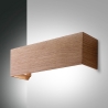 Nowoczesna prostokątna lampa ścienna LED z drewna Badia-P Oferta