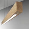 Lampa wisząca LED z jasnego drewna i metalu Badia-S Sprzedaż