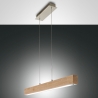 Lampa wisząca LED z jasnego drewna i metalu Badia-S Oferta