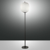 Lampa podłogowa z czarnego metalu z kloszem ze szkła dmuchanego Domizia-A Oferta