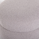 Niski puf podnóżek do salonu z tkaniny teddy bouclé Raion Katalog