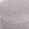 Niski puf podnóżek do salonu z tkaniny teddy bouclé Raion Katalog