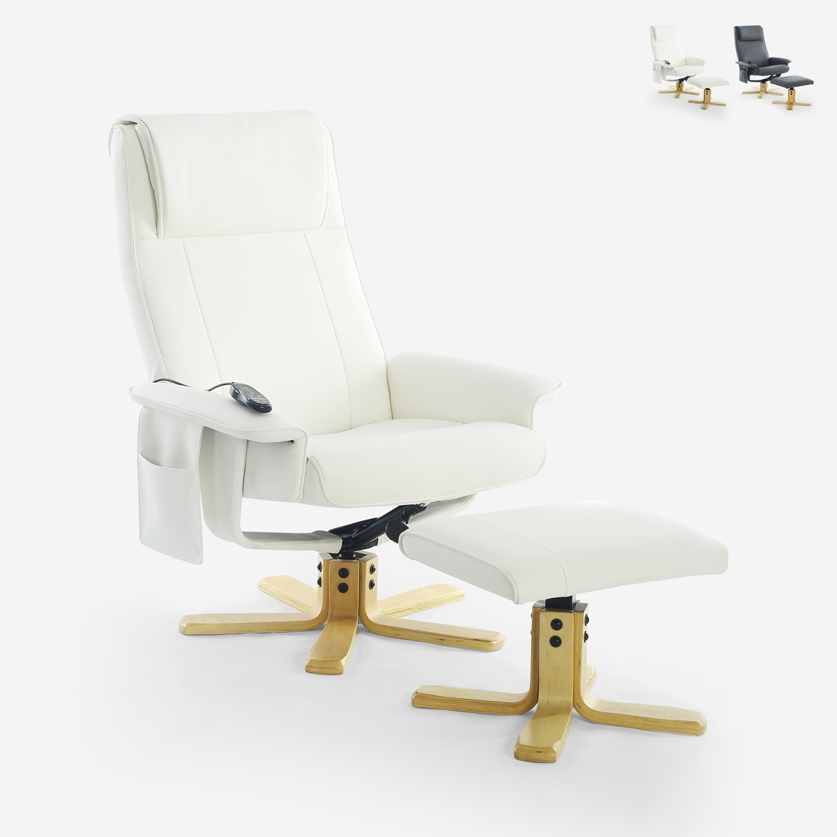 Fotel relaksacyjny z masażerem i funkcją podgrzewania ergonomiczny z podnóżkiem Myron Promocja Fotel relaksacyjny z masażerem i funkcją podgrzewania ergonomiczny z podnóżkiem Myron Promocja