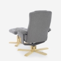 Fotel relaksacyjny ergonomiczny z funkcją masażu i funkcją podgrzewania z podnóżkiem Nairo Oferta