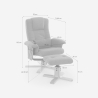 Fotel relaksacyjny ergonomiczny z funkcją masażu i funkcją podgrzewania z podnóżkiem Nairo Katalog