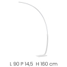 Lampa podłogowa łukowa LED metalowa H160cm Keep Katalog