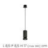 Lampa wisząca z metalu z regulowanym kablem Lilium Rabaty