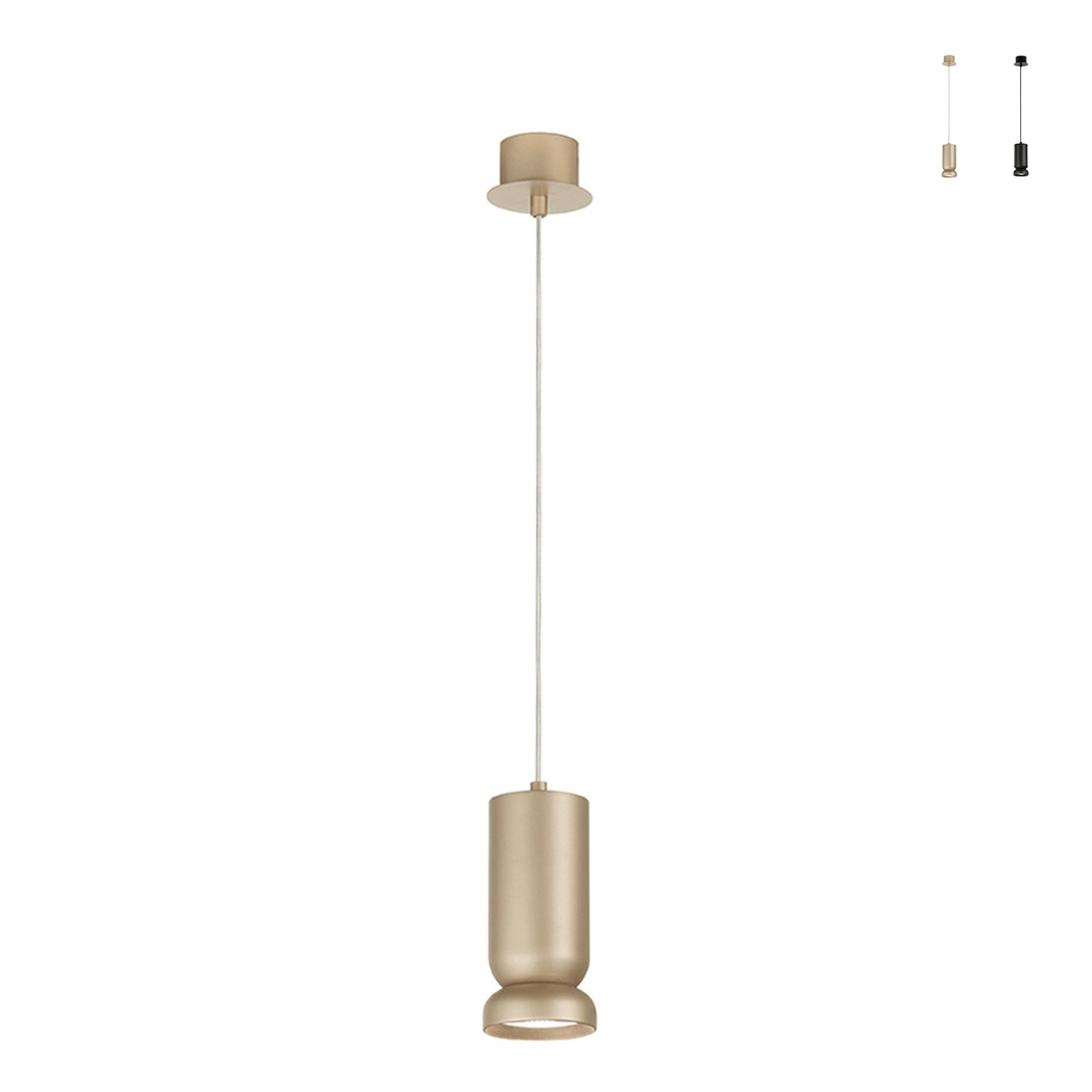 Lampa wisząca z metalu z regulowanym kablem Lilium Oferta Lampa wisząca z metalu z regulowanym kablem Lilium Oferta