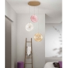 Lampa wisząca z 3 kolorowymi kloszami szklanymi i metalową konstrukcją Jokey XL Sprzedaż