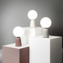 Nowoczesna lampa stołowa z cementu z okrągłym kloszem H33cm Rock Table Sprzedaż