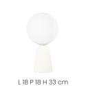 Nowoczesna lampa stołowa z cementu z okrągłym kloszem H33cm Rock Table Rabaty