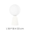 Nowoczesna lampa stołowa z cementu z okrągłym kloszem H33cm Rock Table Rabaty