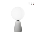 Nowoczesna lampa stołowa z cementu z okrągłym kloszem H33cm Rock Table Promocja