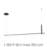 Lampa wisząca LED 150 cm, czarny metal, Regoli L Sprzedaż