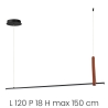 Lampa wisząca LED 120 cm, czarny metal, Regoli S Sprzedaż