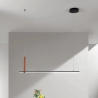 Lampa wisząca LED 120 cm, czarny metal, Regoli S Sprzedaż