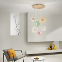 Żyrandol Candy XXL wiszący z 6 lampami LED, wielobarwne szkło i metal Sprzedaż