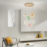 Żyrandol Candy XXL wiszący z 6 lampami LED, wielobarwne szkło i metal Sprzedaż