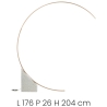 Lampa stojąca łukowa LED H204cm z metalu Rune M Sprzedaż