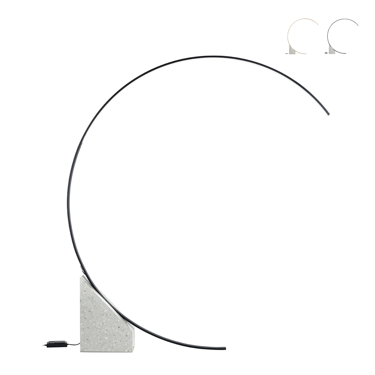 Lampa stojąca łukowa LED H204cm z metalu Rune M Promocja