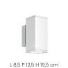 Kinkiet zewnętrzny aluminiowy z podwójnym światłem H19cm Nevada Koszt