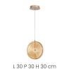 Lampa wisząca LED Ø30 cm z dekoracyjnym szkłem Jokey S 