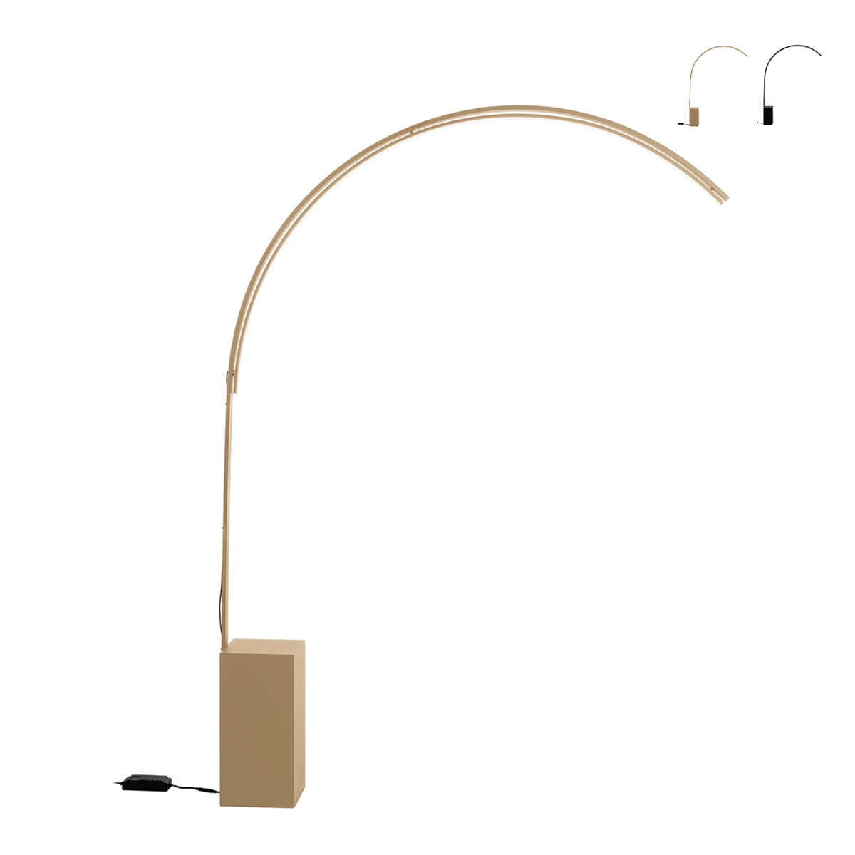 Lampa podłogowa łukowa z metalu z LED H215cm Biblio Sprzedaż