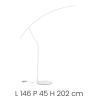 Lampa podłogowa z regulacją jasności LED H202 cm metalowa Folaga Cechy