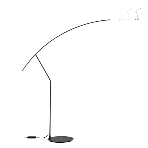 Lampa podłogowa z regulacją jasności LED H202 cm metalowa Folaga Promocja