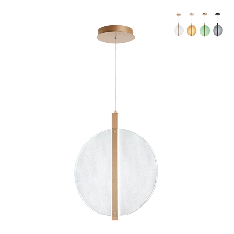 Lampa wisząca z szkła i metalu Ø45cm Juis L Promocja