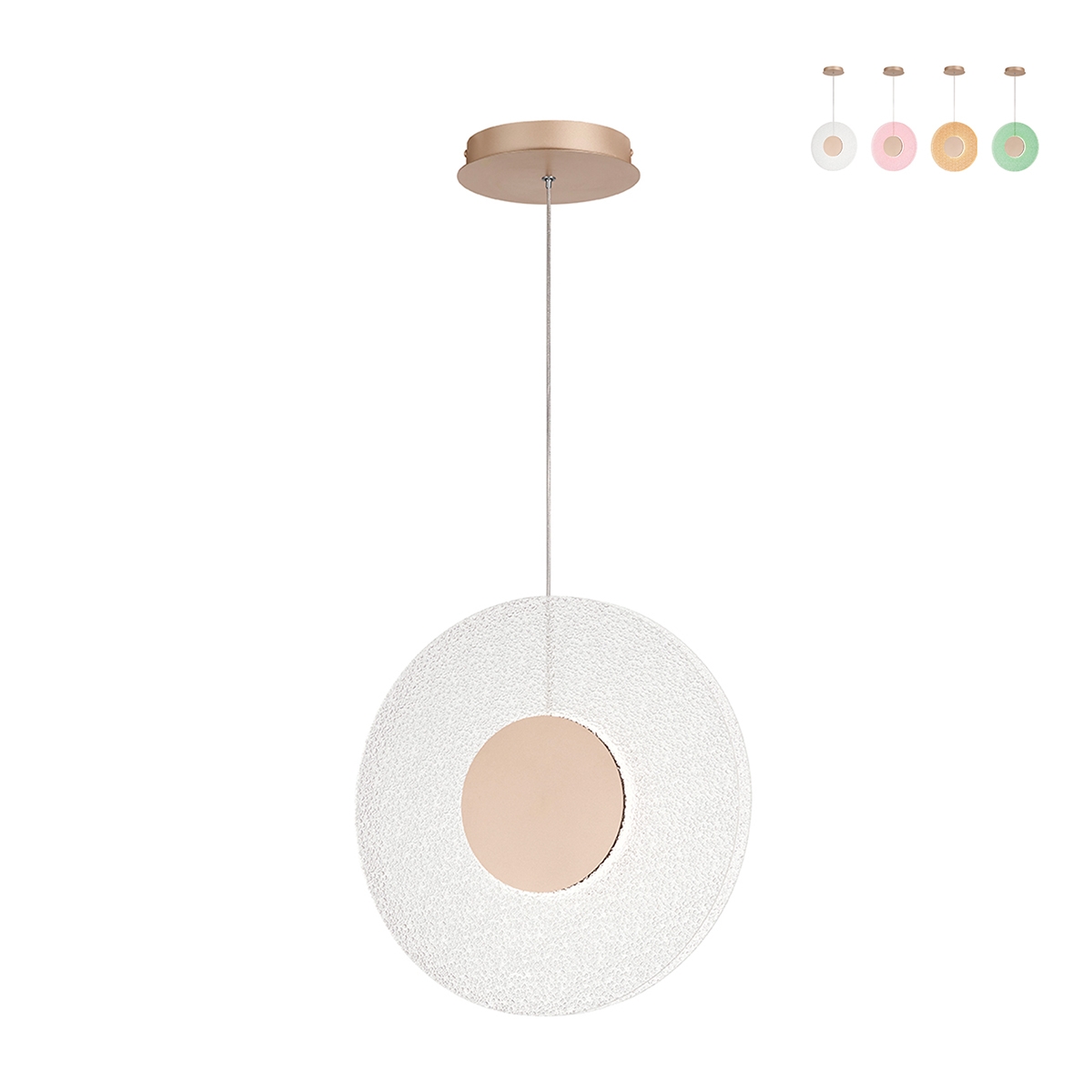 Lampa wisząca LED Ø45cm ze szkłem graniglia Candy Oferta Lampa wisząca LED Ø45cm ze szkłem graniglia Candy Oferta