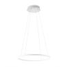 Nowoczesny żyrandol LED w kształcie koła z białego metalu Skyround-S Sprzedaż