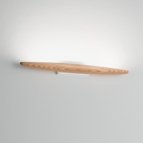 Nowoczesna lampa ścienna LED z drewna i metalu Ribot-P Promocja
