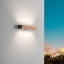 Kinkiet zewnętrzny LED z drewna teak i szkła Hazel Katalog