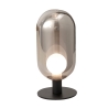 Lampa stołowa LED ze szkła dymionego i czarnego metalu w stylu vintage Gubbio Oferta